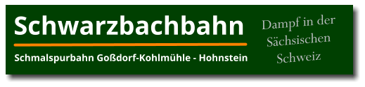 Dampf in der Sächsischen Schweiz Schwarzbachbahn Schmalspurbahn Goßdorf-Kohlmühle - Hohnstein
